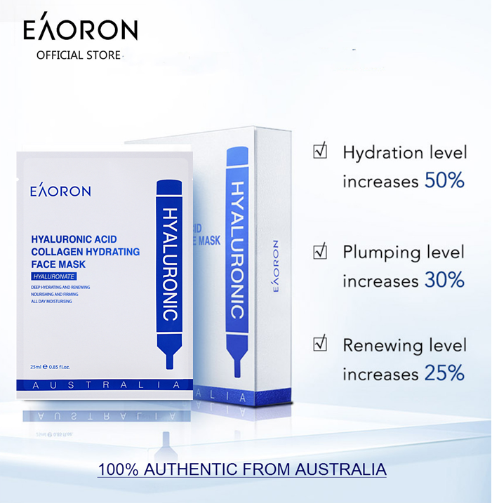 Eaoron Hyaluronic Acid Collagen Hydrating Face Mask 5 Sheets/ Box