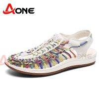 AONE [ สั่งของส่งเร็ว ] รองเท้า รองเท้าทอ kenen Sandal รองเท้าถัก ชาย - หญิง (หลากสี) รองเท้าชายหาดราคาถูก