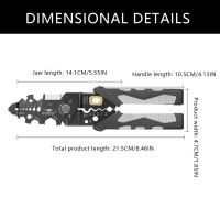 คีมปอกสายไฟแบบ10 In 1คีมคีมอเนกประสงค์การถอดสายไฟอัตโนมัติเครื่องมือปอกเส้นลวดเครื่องปอกสายไฟอัตโนมัติคุณสมบัติหลากหลายสำหรับการตัด