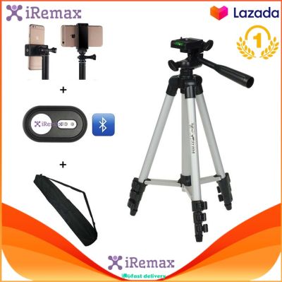 iRemax Tripod 3110 ขาตั้งกล้อง 3 ขา ขาตั้งมือถือ สูง1035mm （ฟรี รีโมทบลูทูธ + ถุงผ้าสำหรับใส่ขาตั้งกล้อง + หัวต่อมือถือ）