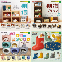 TARLIN Gashapon รูปอะนิเมะ Kawaii Shed Cats Mini Trellis Storage Cat Pot Plant Bookrack Gacha Figurine แคปซูลน่ารักของเล่น