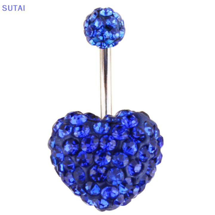 lowest-price-sutai-สะดือเจาะหัวใจ-drop-dangle-ท้องปุ่มแหวนคริสตัล-zircon-body-jewelry