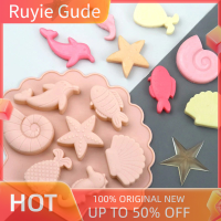 Ruyie สัตว์ทะเลซิลิโคน molder fondant อบเค้กช็อกโกแลตเรซิ่น DIY แม่พิมพ์ปลา