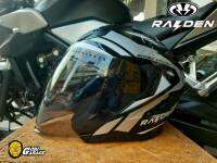 หมวกกันน็อค RAIDEN รุ่น DEFENCE OPEN FACE JET SILVER (GLOSSY)