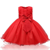 Summer 2-12 Girls Sparkle Dress Childrens elegant rose fluffy flower girl dress Party cute princess dress