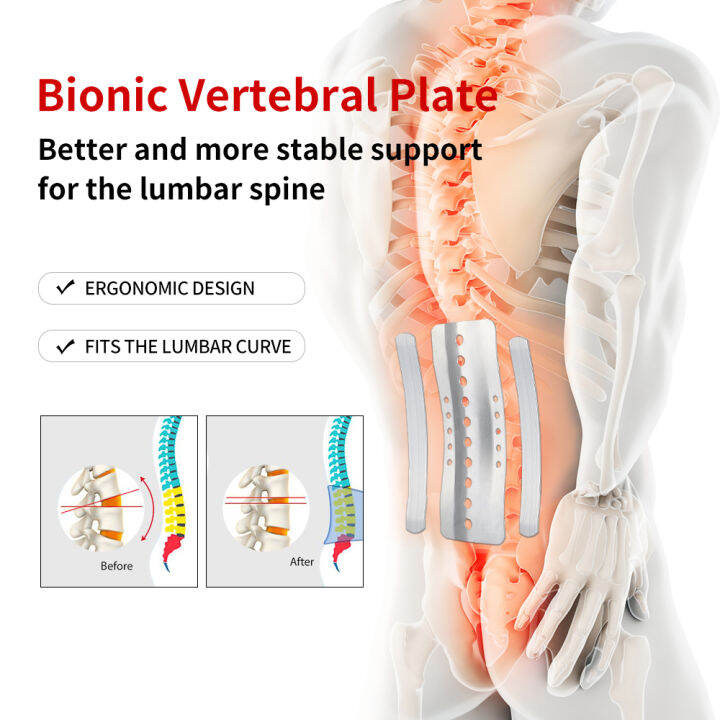 แม่เหล็กความร้อนด้วยตนเอง5เหล็ก-bionic-vertel-แผ่นเข็มขัดพยุงเอวสำหรับกระดูกสันหลังส่วนเอวกลับเข็มขัดป้องกัน3เปลี่ยนแผ่น