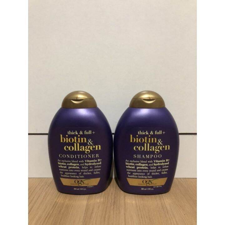 Ogx thick and full Biotin Collagen Shampoo Conditioner 385ml (100 ...