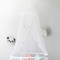 Fashion Princess Lace Canopy Baby Bed Curtain Cute Feather Single Door Hanging Dome Mosquito Net Childrens Room Crib Decoration