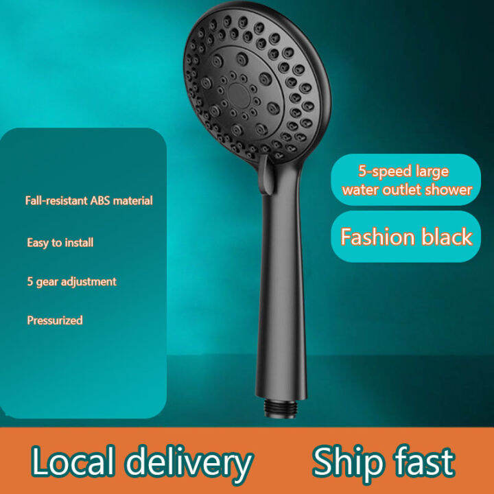 Local deliver High Pressure Handheld Shower Head 5setting High Flow