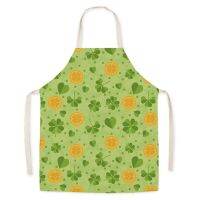 St Patrick Kitchen Women Apron Household Cleaning Cotton Linen Pinafore Festival Home Cooking Baking Adult Bib