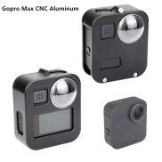 Vỏ Ốp Bọc Vỏ Cho Gopro Max Nhôm CNC Khung Bảo Vệ Hợp Kim Có Nắp Cho Gopro