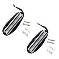 2X Hot Rail Pickups Double Track 11K Alnico5 Guitar Pickup Fit Fender Strat Squier Tele Electric Guitar, White