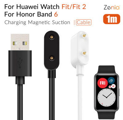 Zenia 1m / 3.3ft fast charger สายซิงค์ชาร์จพร้อมฐานดูดแม่เหล็กสายไฟสำหรับ Huawei Watch Fit 2 Mini สำหรับ Honor Watch ES สำหรับ Honor Band 6 นาฬิกาสมาร์ท