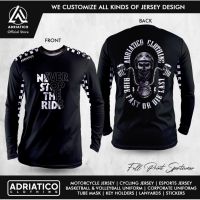 เสื้อแขนยาว ลาย "never stop adriatico the ride" สําหรับขี่รถจักรยานยนต์