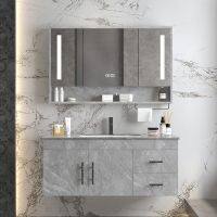 [COD] Balcony sink rock slab intelligent bathroom cabinet combination simple washstand washbasin mirror distribution