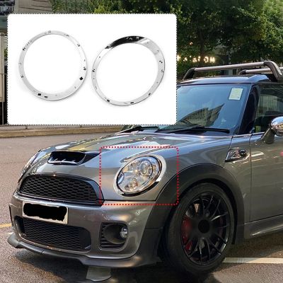 Front Chrome Headlight Trim Ring for BMW Mini Cooper R56 R55 R57 R58 R59 2007-2015 Chrome Eyebrow Ring Cover