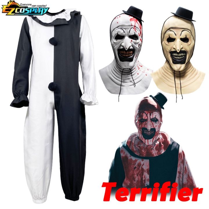 * Terrifier Art The Clown Cosplay Costume Bloody Horror Clown Clothes ...