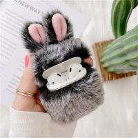 (CALGY Phone protection)น่ารักตุ๊กตากระต่ายหูป้องกันกรณี ForAirPods 1 2กล่องชาร์จไร้สายนุ่มปุยตุ๊กตาฝาครอบป้องกันสำหรับ Airpods