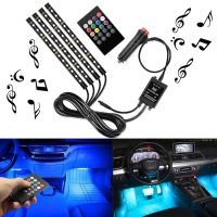 RGB Car LED Music Atmosphere Light Automotive Interior Lamp Lighting Adjustabl Auto Rhythm Light Strip for Chassis Family Party