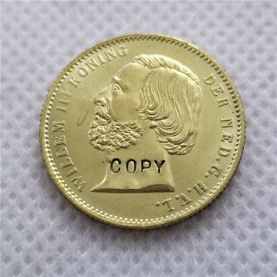 เหรียญ1850เนเธอร์แลนด์10 Gulden - Willem Iii Copy
