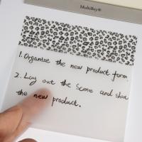 Leopard Print Sticky Note Transparent Self-Adhesive Memo Notepad Pads Waterproof School Office Supplies Stationery Lovely