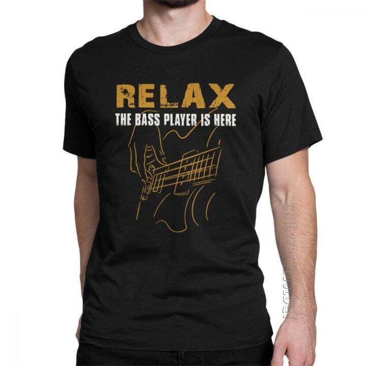 men-t-shirt-bass-playerrelax-the-bass-player-is-here-acoustic-electric-guitars-music-fun-male-tshirt-basic-tees-purified-cotton