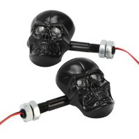 2x Skeleton Skull Turn Signals Fit Yamaha V-Star XVS 650 1100 Custom Silverado