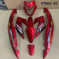 ชุดสี sonic new สีแดงแก้ว (7 ชิ้น) ติดลายปี2004