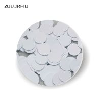 100pcs/lot 20mm-3M 13.56MHZ S50 F08 NFC Tags FM11RF08 IC Card ISO14443A Coin Card 20mm Plastic White