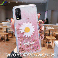 JieFieหรูหราไหลStarlightโทรศัพท์เคสสำหรับVIVO / Y20 / Y20S / Y12S / Y20i / Y12 / Y15 / Y17เบญจมาศสไตล์ซิลิโคนโทรศัพท์มือถือฝาหลัง