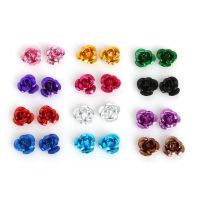 New Approx 100pcs Rose Flower Aluminum Jewelry Findings Spacer Beads For DIY Fashion Bracelet Necklace Making Creative Crafts Beads
