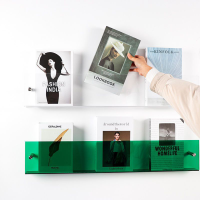Modern Book Storage Clear Acrylic Design Display Shelf Wall-Mounted Magazine Rack Acrylic Bookshelf