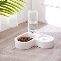 Automatic Drinking Dispenser Cat Dog Bowls With Water Bottle Dual Port Feeding Dish Puppy Kitten Feeder s Drinker