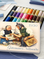 Gutermann ด้ายเย็บอเนกประสงค์คละสี 30 หลอด พร้อมกล่องเก็บ Nostalgic Box Sew-all Thread 100 m (640953)