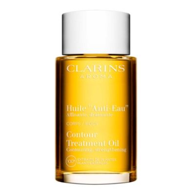 Clarins Huile "Anti-Eau" Contour Treatment Oil (Contouring, Strengthening) 100 ml น้ำมันสำหรับผิวกายผลิตจากสารสกัดจากพืชพรรณธรรมชาติบริสุทธิ์ 100%