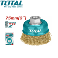 TOTAL แปรงลวดถ้วยแบบทองเหลือง ขนาด 3 นิ้ว รุ่น TAC31031 ( Wire Cup Brush )