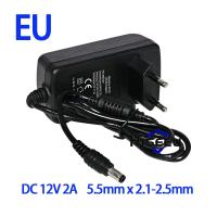 【In-Stock】 Shajalal Trading อะแดปเตอร์แปลงสวิตช์จ่ายไฟสลับสวิทช์2A AC 100-240V ถึง12V EU UK ปลั๊ก Gratis Ongkir 5.5Mm * 2.5Mm