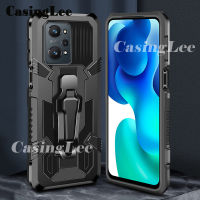 Casinglee เคสสำหรับ Realme C31 C35 เคสขาตั้งเกราะกันกระแทกพร้อมคลิปโลหะฝาครอบหลังเคสโทรศัพท์ Hp Realme C35 C31เคสโทรศัพท์สำหรับปีนเขา