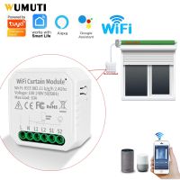 Tuya สวิตช์ม่านบังตา Wifi อัจฉริยะรีโมทคอนโทรลสำหรับลูกกลิ้งชัตเตอร์ Motor Listrik ทำงานร่วมกับ Google Home Alexa สมาร์ทโฮม