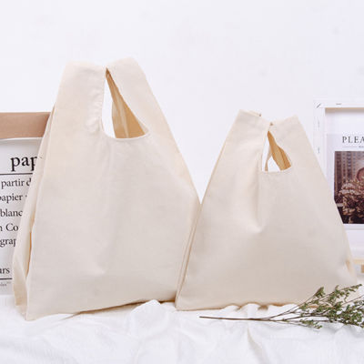 DIY Handbag Large Capacity Folding Grocery Unisex Eco-friendly Shopping Bag Shoulder Canvas Bag