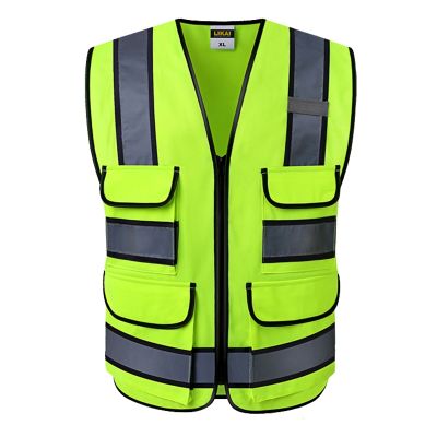 ✐♛Alta Visibilidade Reflexivo Segurança Vest Personalizar Logipo Com Bolsos Oi Outdoor Construção Workwear