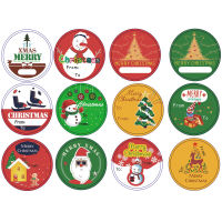 600pcslot New Christmas Tree Snowman Hand Made Round seal sticker Christmas DIY gift Labels