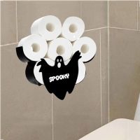 Black Iron Tissue Paper Storage Holder Funny Wall Mounted Toilet Roll Paper Free Standing Shelf Home Decor Bathroom Accessories Toilet Roll Holders