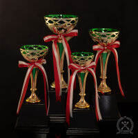 Hybrid Trophy ถ้วยรางวัลอิตาลี HYB-219 สีเขียว Hybrid Trophy Italian Metal Trophy สินค้าพร้อมจัดส่งภายใน 7 วัน แถมริบบิ้นทุกใบ ไม่รับทำป้าย