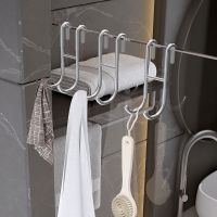 【NEW】S-Shaped Over Self Adhesive Kitchen Wall Door Hook Space Saving Shower Towel Hanger Stainless Steel S Hook Organizer Punch Free for Hanging Bathr