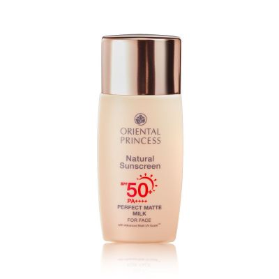 Oriental Princess Natural Sunscreen Perfect Matte Milk For Face SPF 50+ PA++++ครีมกันแดดสำหรับผิวหน้า