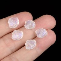 10Pcs White Clear Acrylic Shell Shape Beads Loose Spacer Beads For Jewelry Making DIY Handmade Bracelets Handmade Accessories Beads