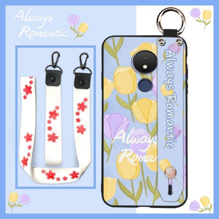 cartoon-anti-knock-phone-case-for-nokia-c21-shockproof-back-cover-fashion-design-wrist-strap-anti-dust-cute-protective