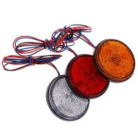 1Pcs Car Motorcycle Round 24 LED Brake Turn Signal Stop Tail Lights Bulbs Reflectors