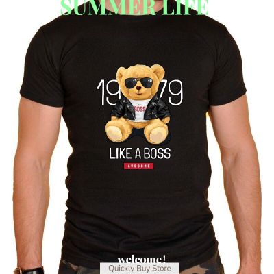 2023 Fashion Leisure 1979 The Good Awesome Teddy Bear T Shirt Harajuku Streetwear Modal Graphics Man Tshirt S Tops